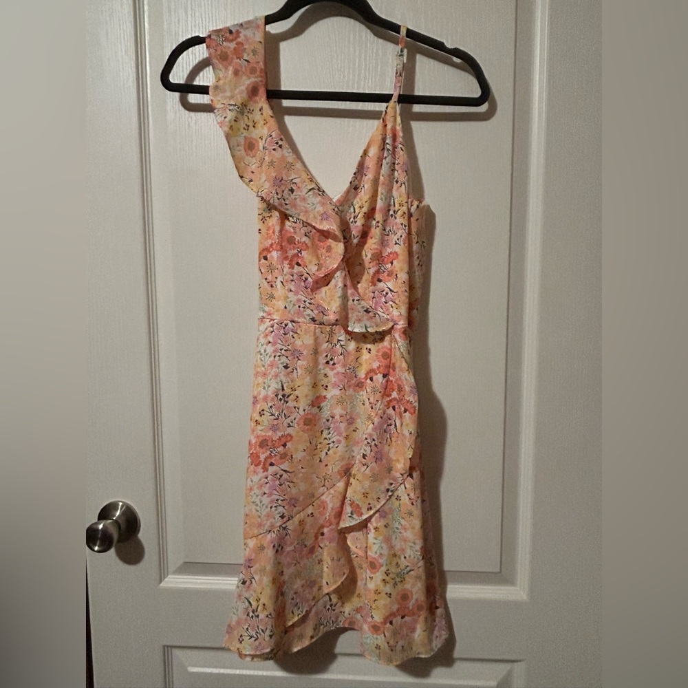 A. Byer Ruffle Floral Printed Dress